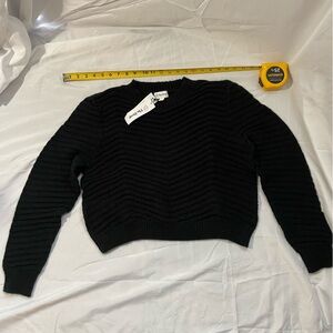 Elegant Black Chevron Sweater